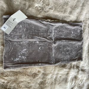 NEW West Elm Lush Velvet Pillow Cover Pearl Grey